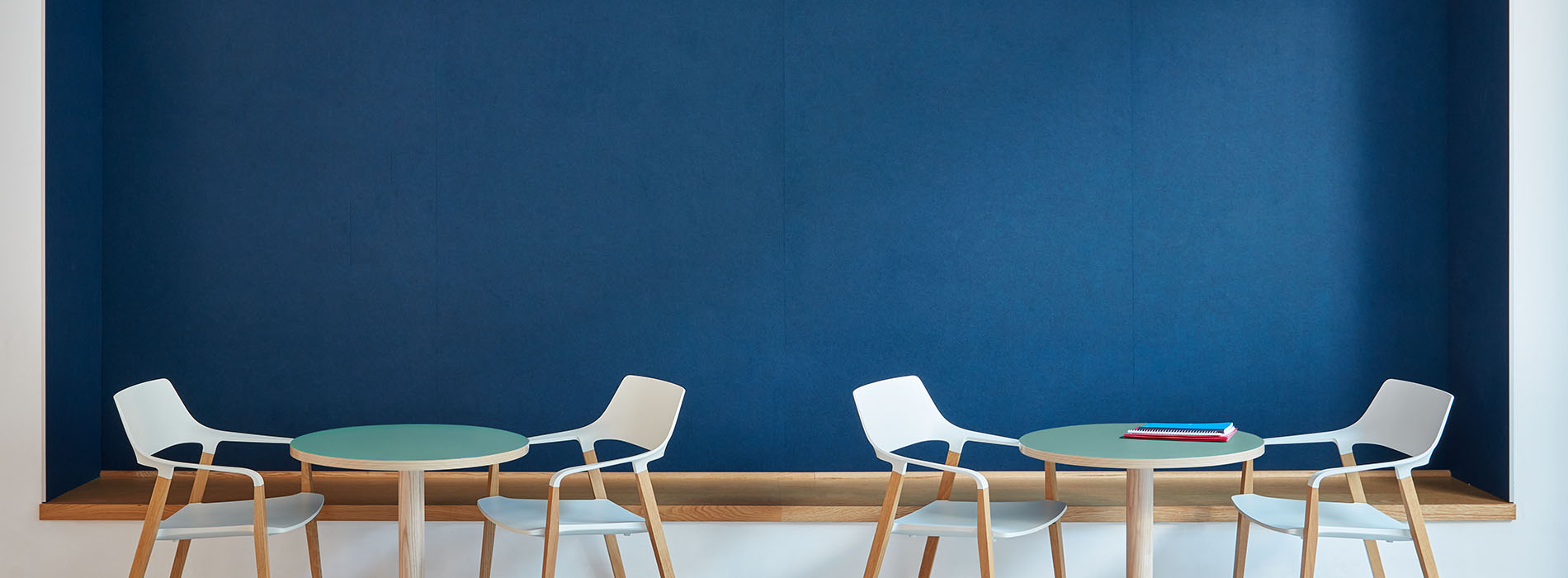 Library tables made with Formica® Laminate in 1198 Jadeite