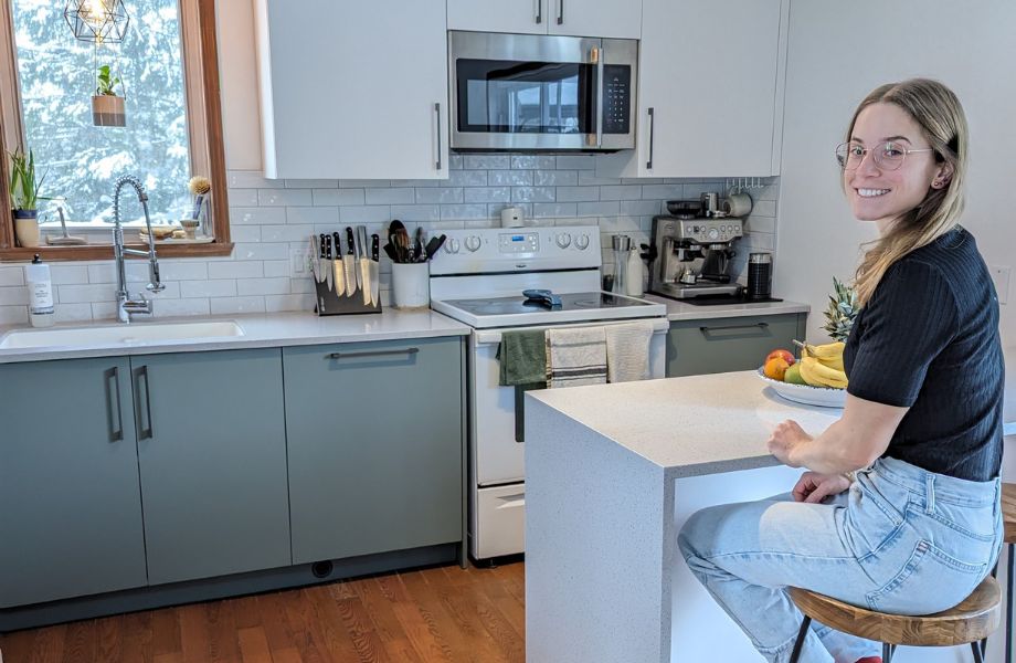 Cendrine Browne in her kitchen