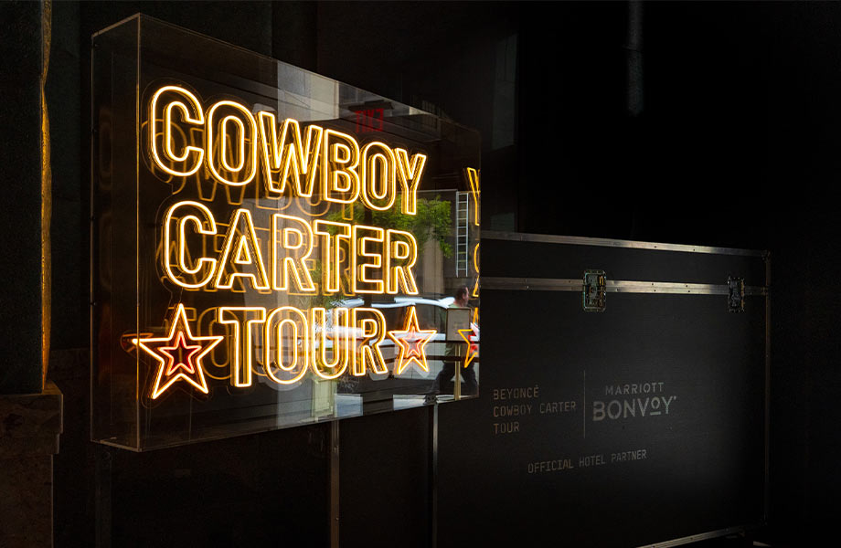 Letrero encendido de Cowboy Carter 
