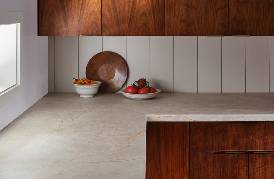 Gold Veined Taupe Marble